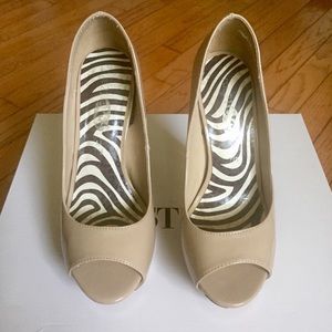 Rue 21 Nude Open Toe Heels